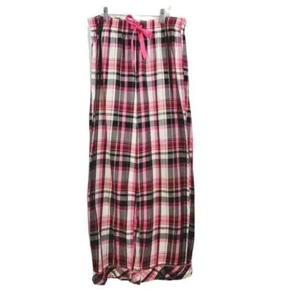 Victoria's Secret Dreamer Pink and Black Plaid Flannel Pajama Set Size Small - Picture 5 of 14